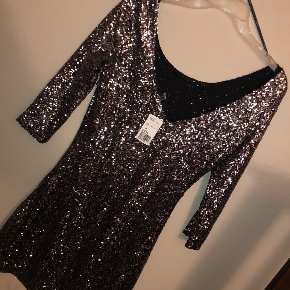 Beautiful silver sequin dress!